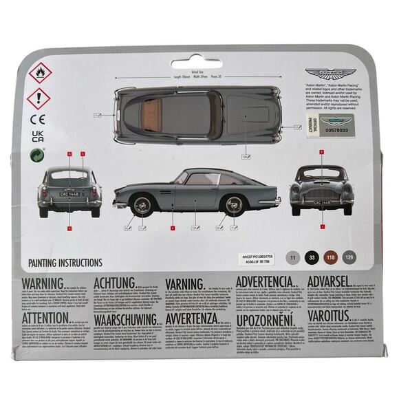 Airfix Aston Martin DB5 Plastic Model Kit Starter Set NEW A55011 James Bond Car - Picture 2 of 5